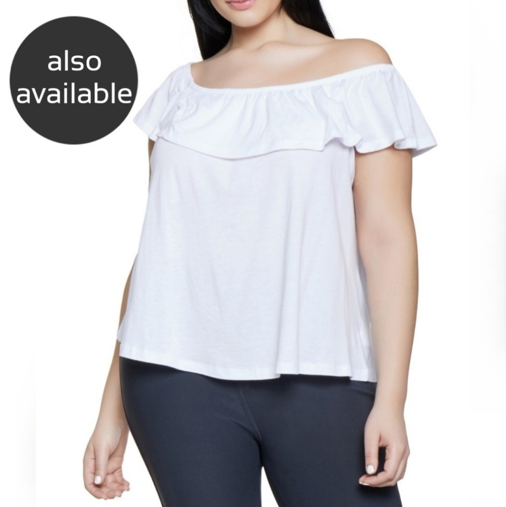 Blue Off the Shoulder Top - Picture 6 of 6